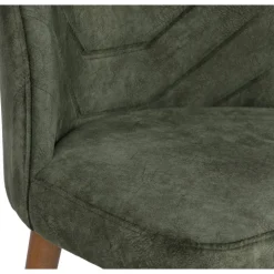 Dallas stolset - Valnöt/mörkgrön