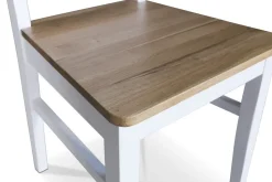 Dalön matstol med eksits och kryssrygg  Vit / Oljad ek