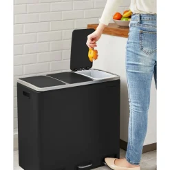 Daloa soptunna 54 l - Svart