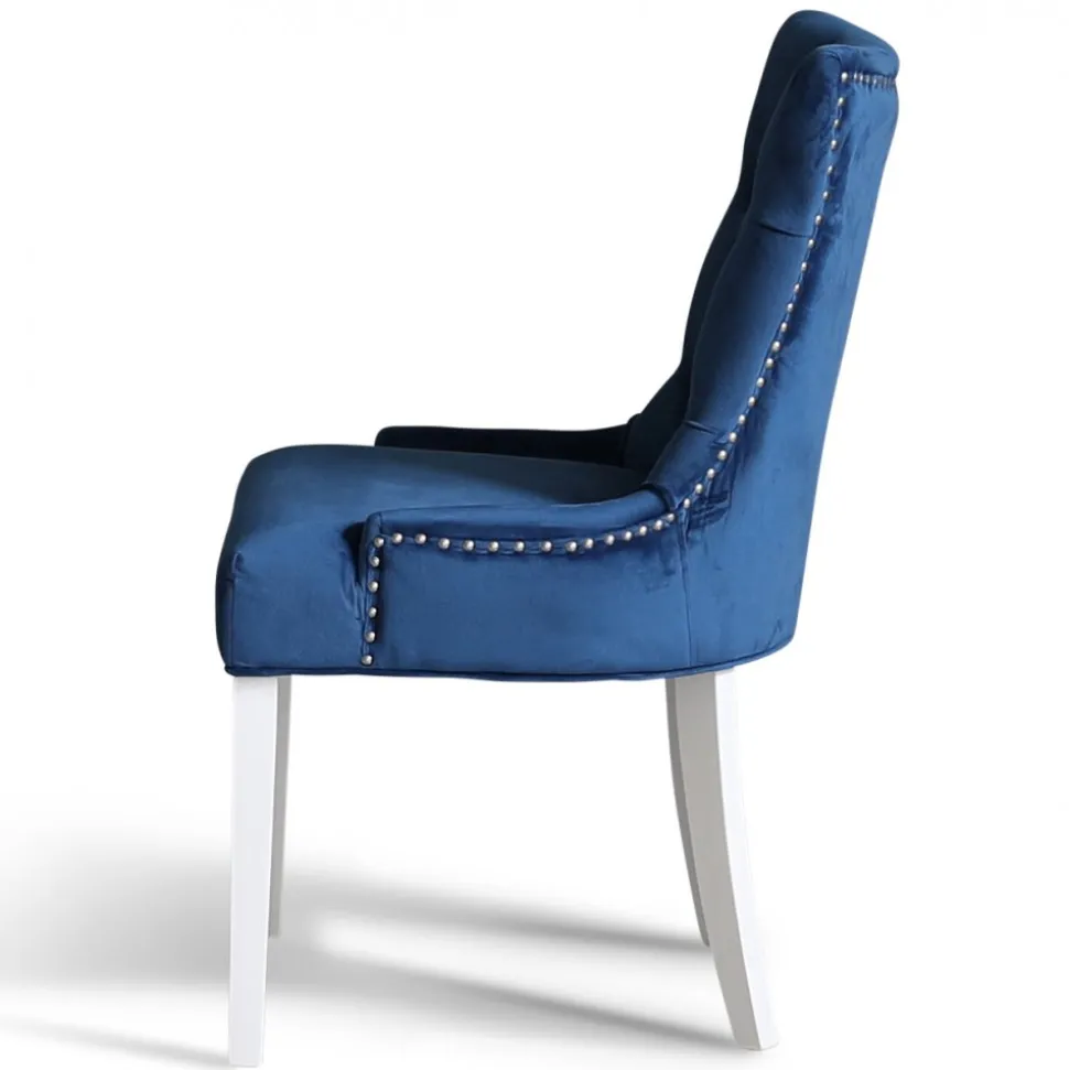 Dalsland matgrupp: Runt bord i Ek / Vit med 4 st Blåa Tuva stolar + 3.00 x Möbeltassar