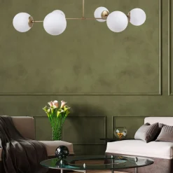 Damar taklampa 6322 - Guld/vit