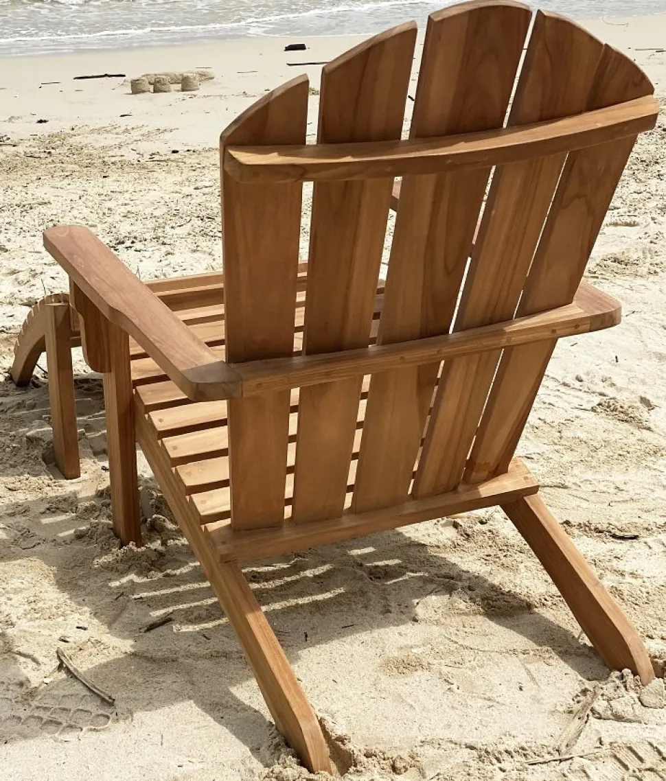 Däckstol med fotpall teak - Saltö + Träolja för möbler