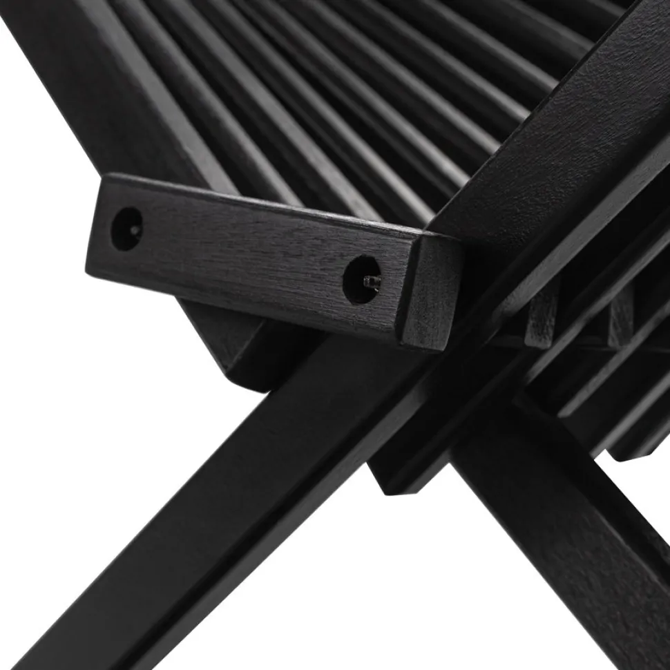 Däckstol svart med nackkudde + Textilskydd för utemöbler