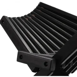 Däckstol svart med nackkudde + Textilskydd för utemöbler