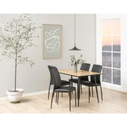 Demina matstol - Svart PU