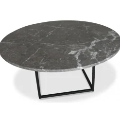 Dexter runt soffbord Ø120 cm - Metall / Grå Betano marmor