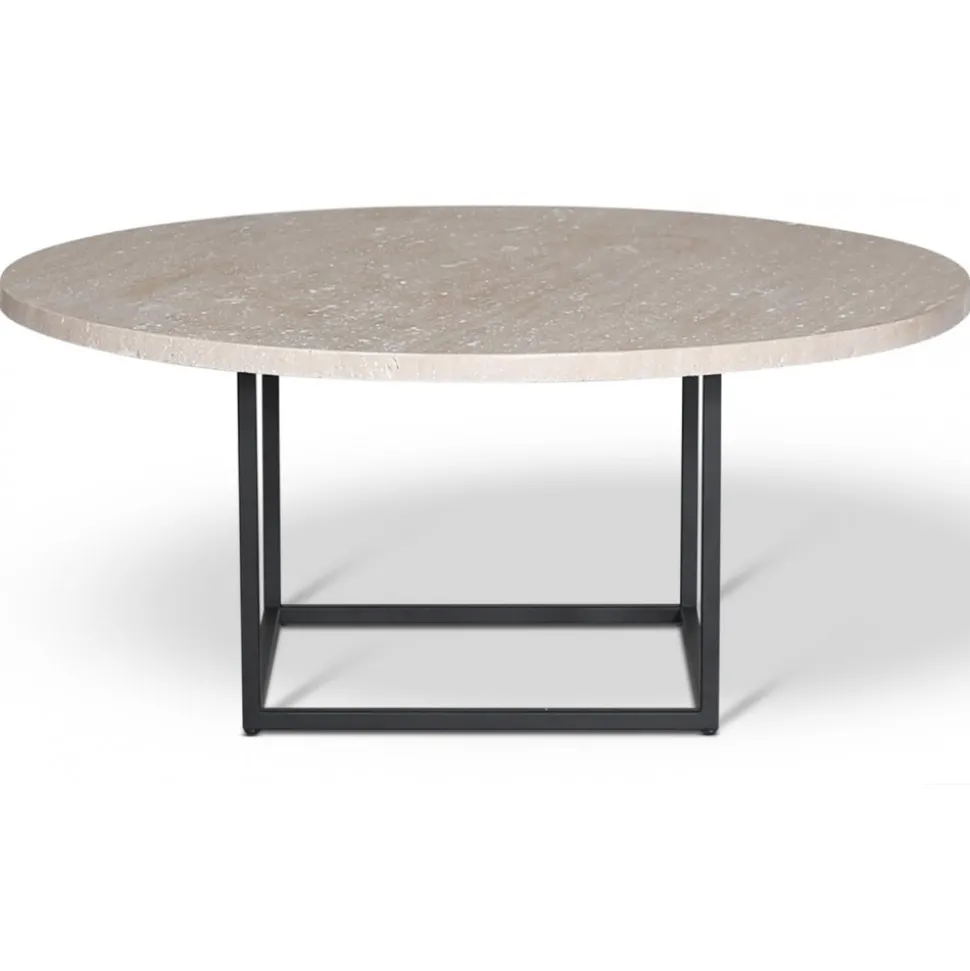 Dexter runt soffbord i travertin Ø105 cm