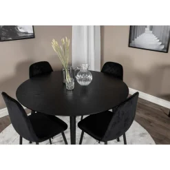 Dipp matbord 115 cm - Svart