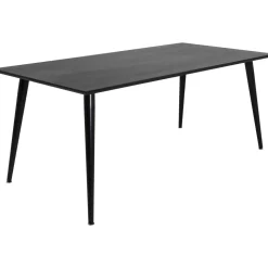 Dipp matbord 180 x 90 cm - Svart