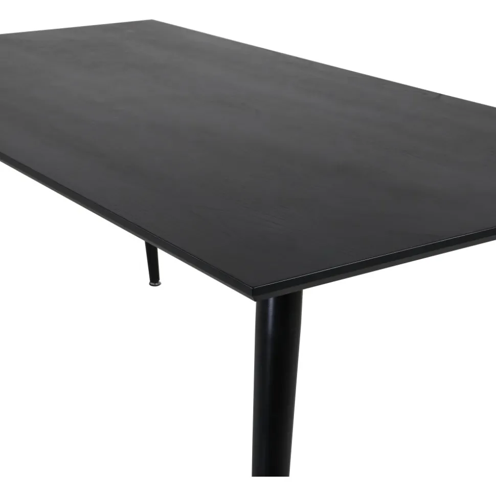 Dipp matbord 180 x 90 cm - Svart