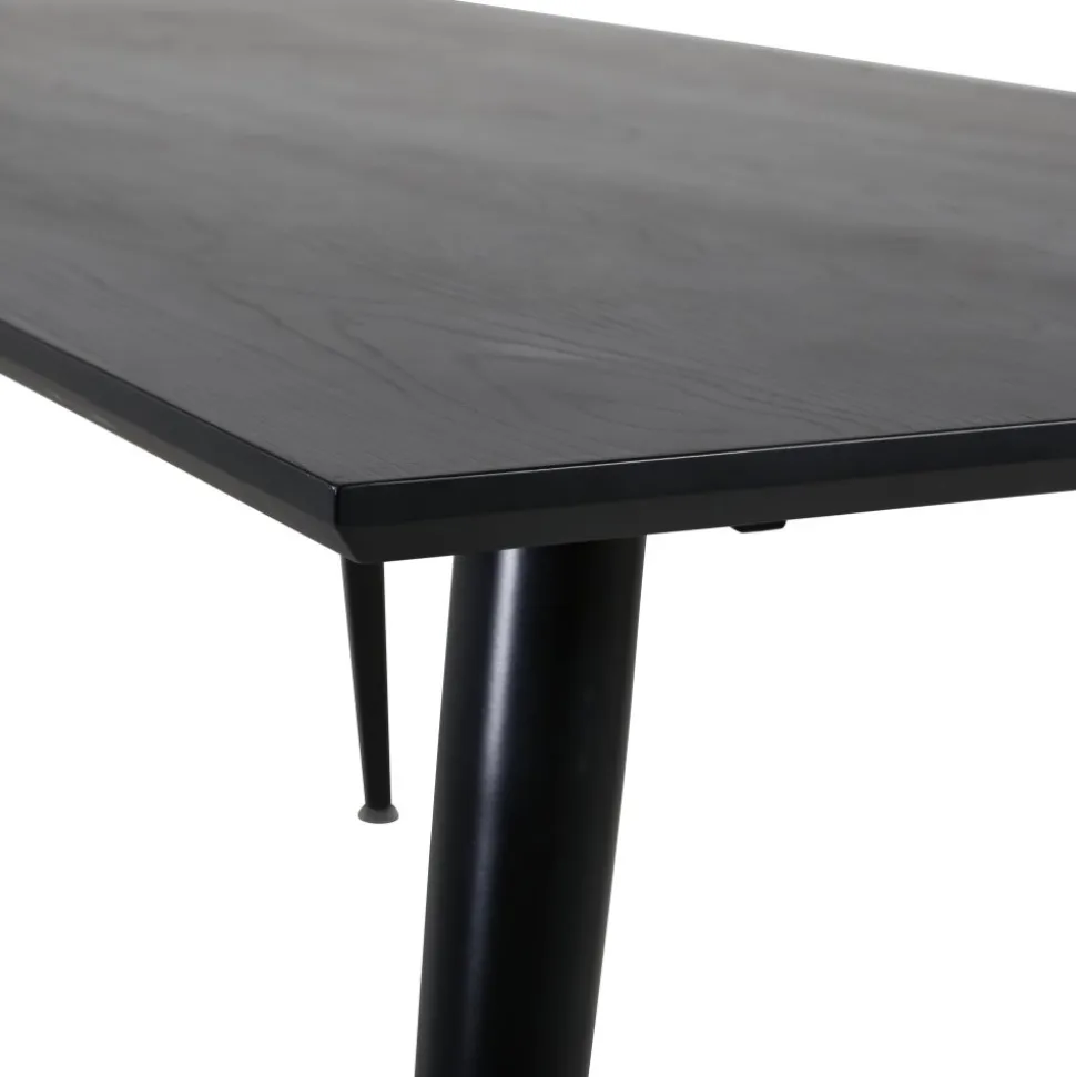 Dipp matbord 180 x 90 cm - Svart