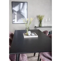 Dipp matbord 180 x 90 cm - Svart