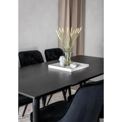 Dipp matbord 180 x 90 cm - Svart