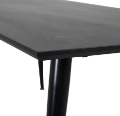 Dipp matbord 180x90 cm - Svartbetsad ekfanér