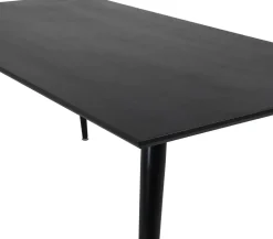 Dipp matbord 180x90 cm - Svartbetsad ekfanér + Möbeltassar