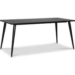 Dipp matgrupp; matbord 180x90 cm med 6 st svarta Orust pinnstolar