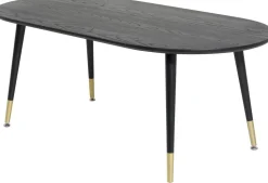 Dipp soffbord 120x60 cm - Svart/mässing