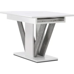 Disa matbord 120-160 x 80 cm - Grå/vit