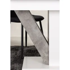 Disa matbord 120-160 x 80 cm - Grå/vit