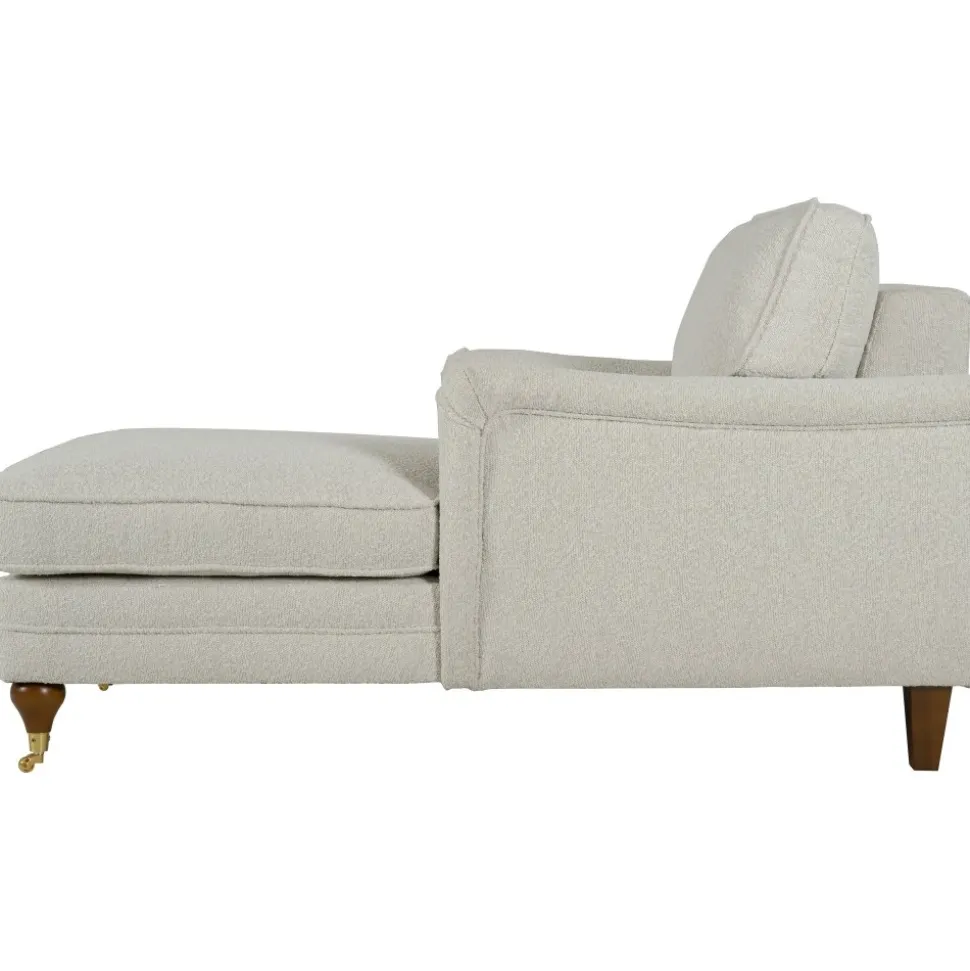 Divanfåtölj vit bouclé - Howard