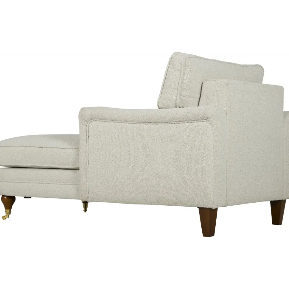 Divanfåtölj vit bouclé - Howard