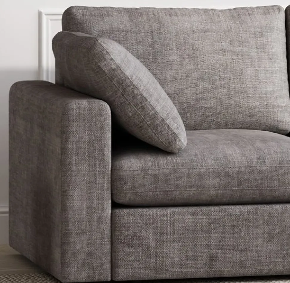 Divansoffa Falkenberg grå 296 cm vändbar divan