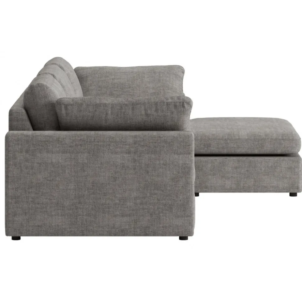 Divansoffa Falkenberg grå 296 cm vändbar divan + Textilrengöring för möbler