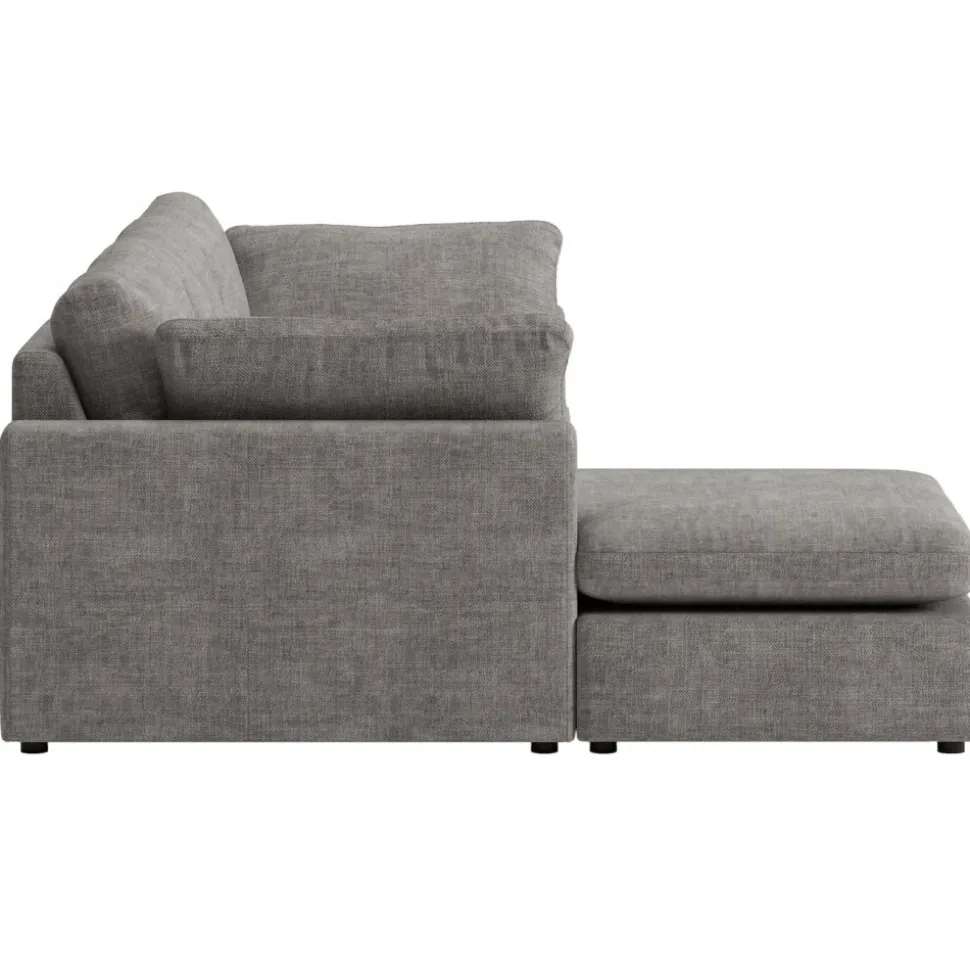 Divansoffa Falkenberg grå 296 cm vändbar divan + Textilrengöring för möbler