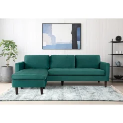 Divansoffa grön 218 cm bred