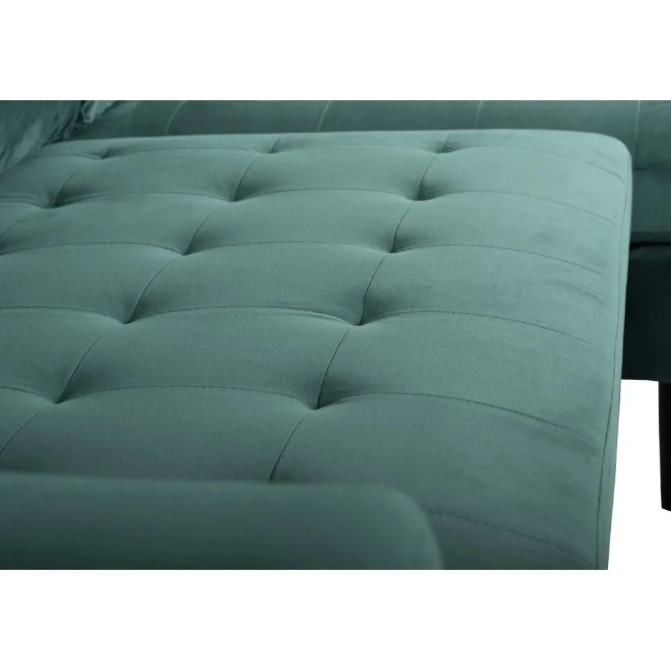 Divansoffa grön 218 cm bred