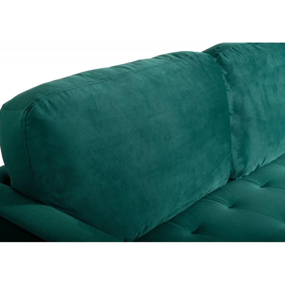 Divansoffa grön 218 cm bred