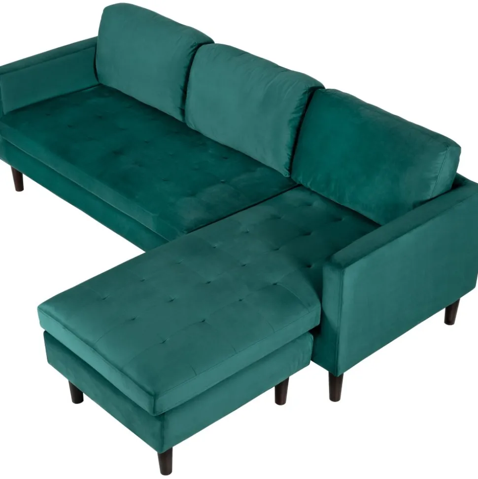 Divansoffa grön 218 cm bred