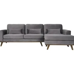 Divansoffa i grått sammet - Copenhagen + Fläckborttagare för möbler