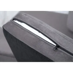 Divansoffa i grått sammet - Copenhagen + Textilrengöring för möbler