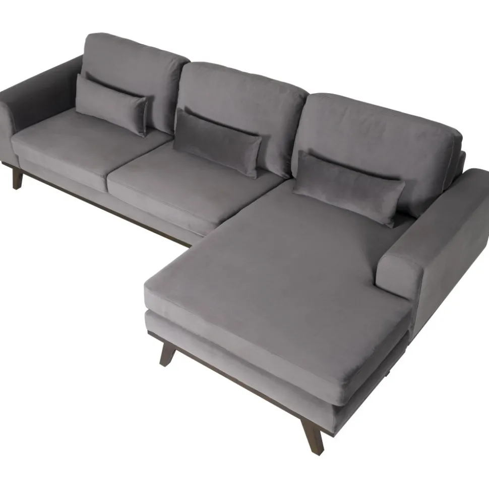 Divansoffa i grått sammet - Copenhagen