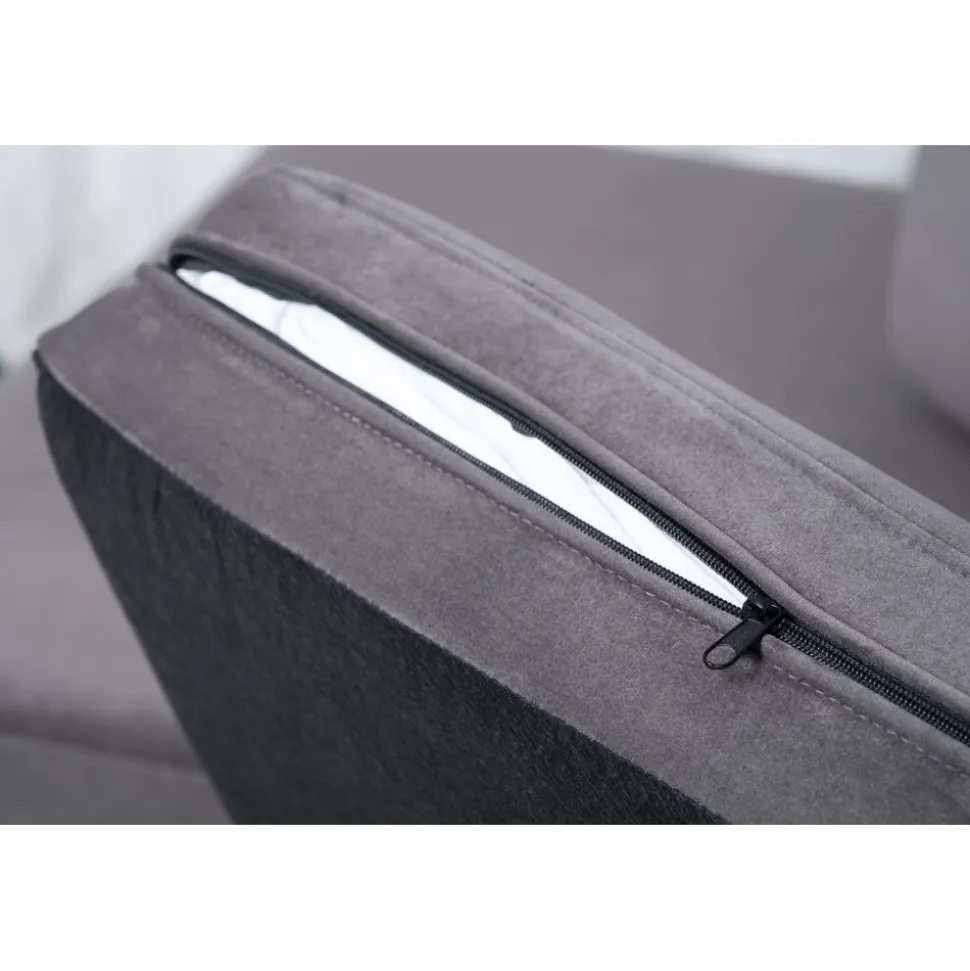 Divansoffa i grått sammet - Copenhagen