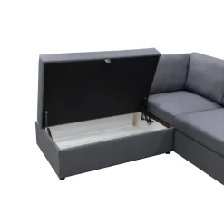 Dream hörnsoffa bäddsoffa med förvaring - Mörkgrå