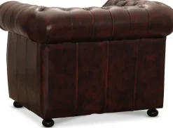 Dublin Chesterfield fåtölj Oxblod läder + Textilrengöring för möbler