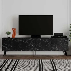 Dune TV-bänk - Svart marmor