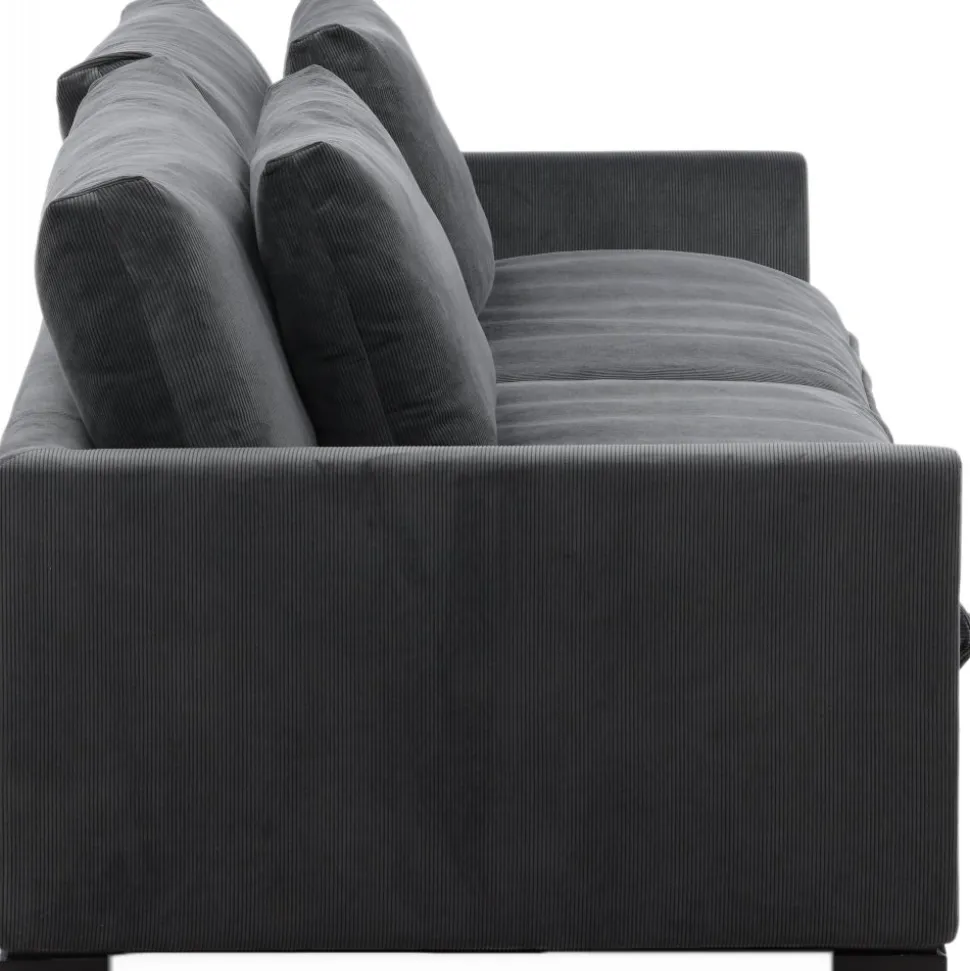 Durham 3-sits soffa - Mörkgrå