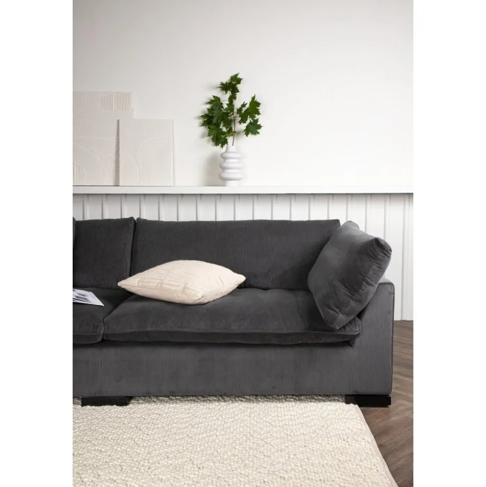 Durham 3-sits soffa - Mörkgrå