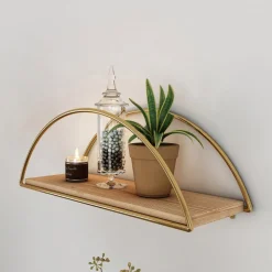 Duvar vägghylla - Guld/brun