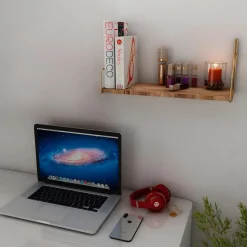 Duverney vägghylla - Guld/brun