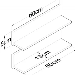 Ebba vägghylla i valnöt