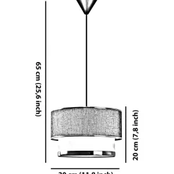 Echo taklampa - Cream