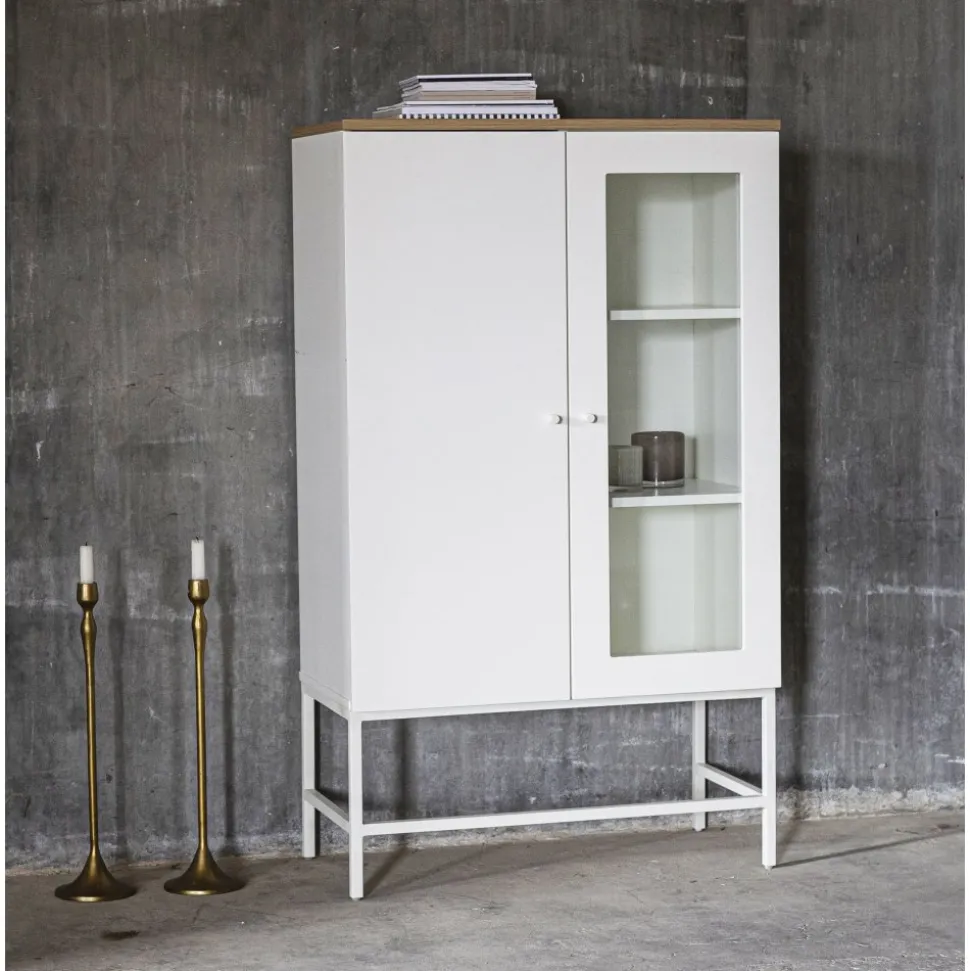 Edge highboard - Vit högtryckslaminat (HPL) + Textilrengöring för möbler