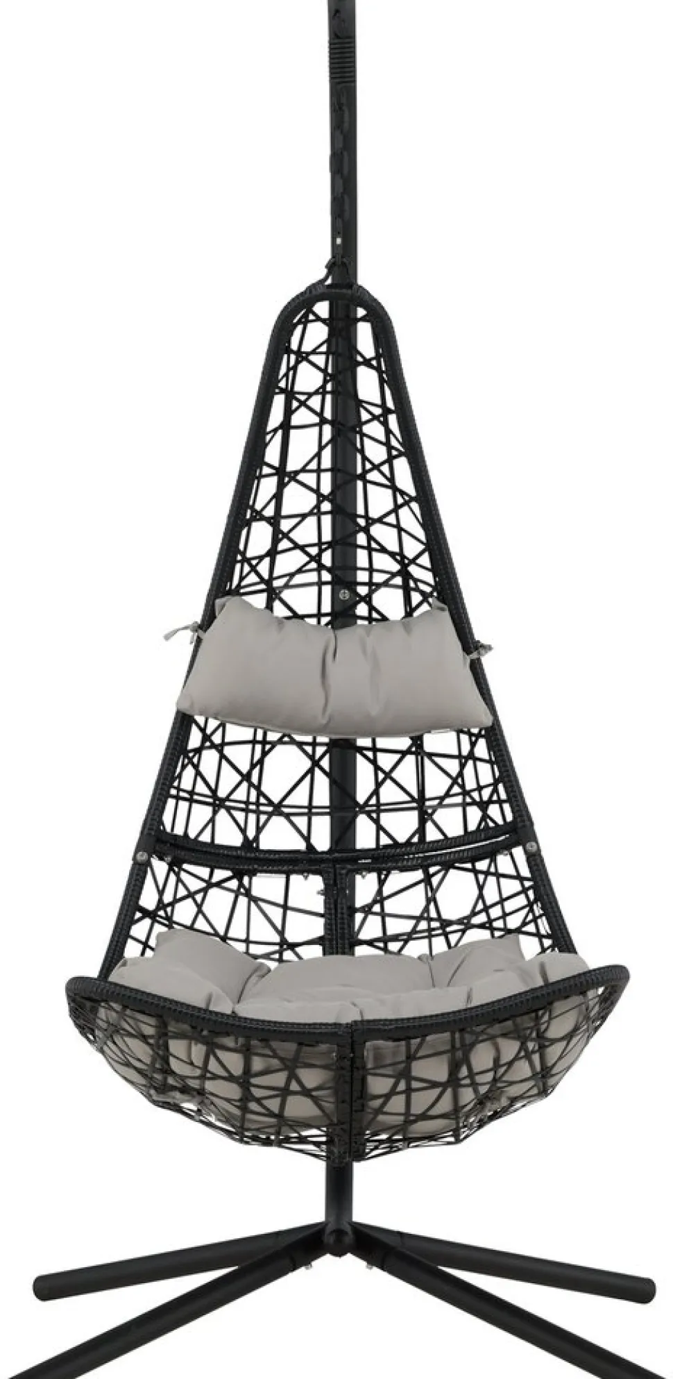 Edinburgh hängstol - Svart + Rengöringsmedel för utemöbler