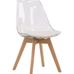 Edvin matstol - Vit/björk