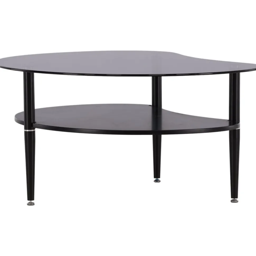 Egg bord 101 x 80 cm - Svart/Grå