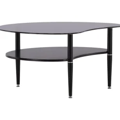 Egg bord 101 x 80 cm - Svart/Grå